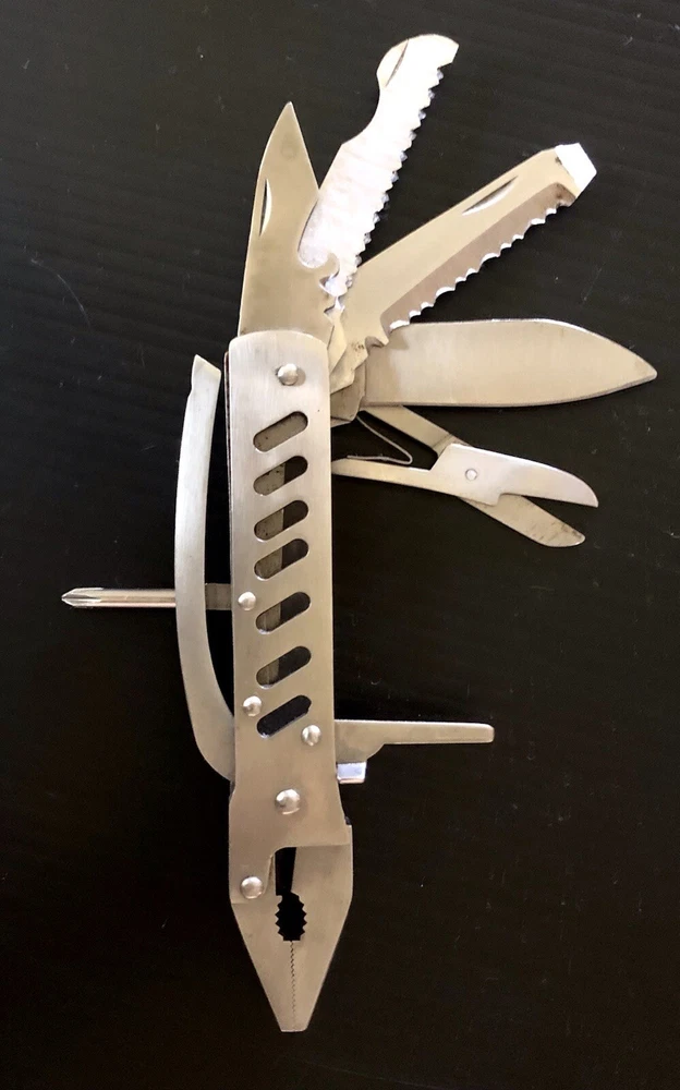 Multi Tool Stainless Steel Heavy Constructed 9 In 1 Pocket Size