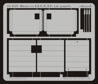 MW22 EDUARD 35659 HUMVE I.F.F./C.I.F. I.D. PANELS 1/35 PE SET for