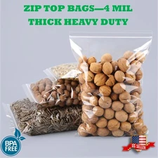 Top Lock Zip Seal Clear Reclosable 4-Mil Plastic Bags Jewelry Storage Baggies