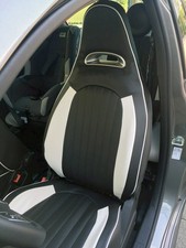 FODERE SEDILI AUTO FIAT 500 ABARTH - POSTERIORE SDOPPIATO -SIMILPELLE 2 COLORI 