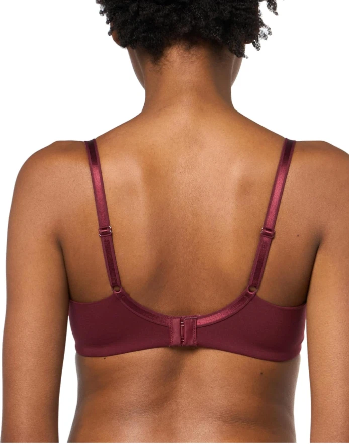 Excellent 38D WARNERS Burgundy No Side Affect Lightly Lined T-Shirt Bra - Image 2 of 4