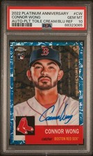 Connor Wong 2022 Topps Chrome Platinum Auto /99 Toile Blue PSA 10 #CW