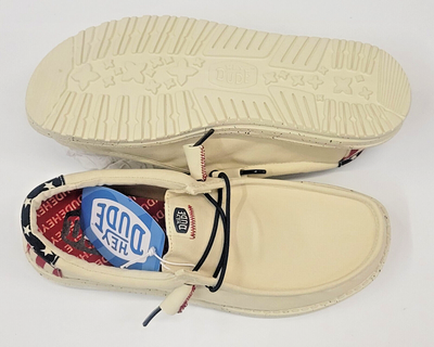 Hey Dude Mens Wally Americana Off White 8 | eBay display picture 1