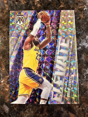 2020-21 Panini Mosaic Lebron James Elevate Insert Silver Prizm Parallel #23 