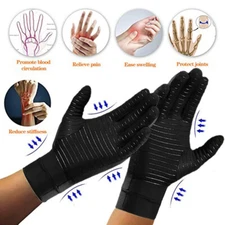 Copper Infused Compression Arthritis Gloves Rheumatoid Pain Relief Hand Support