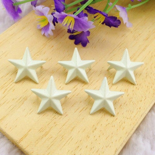 100pcs Star Pentagram Stud Rivets 15mm Candy Colors Claws Spikes Leather Crafts - Bild 17 von 28