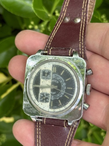 Montre CIMIER « PANDA » de type CHRONO STOP & Suisse & Fonctionne - Photo 3 sur 14