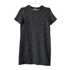 Zara Trafaluc Black Knit Shirt Dress size Small
