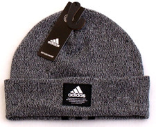 Adidas Gray White Twist Amplifier Knit Cuff Beanie Men's One Size NWT