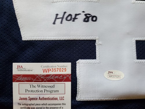 Bob Lilly SIGNED Navy #74 Jersey - JSA James Spence Authentication Autograph - Picture 5 of 12