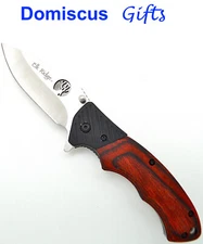 8" NEW! ELK RIDGE Gentleman's FOLDING Pakkawood Handle POCKET KNIFE Sport Knives