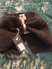 Universal Thread Womens Infinity Scarf Neck Warmer Ribbed Knit charcoal Black OS