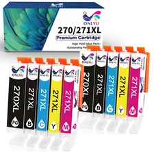 10 PGI-270 XL CLI-271 XL Printer Ink for Canon PIXMA MG5722 MG6821 MG6800 TS8020