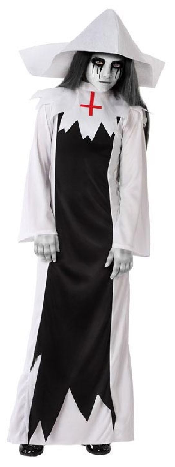 Niñas Fantasma Monja Elegante Vestido Disfraz 3-4 años
