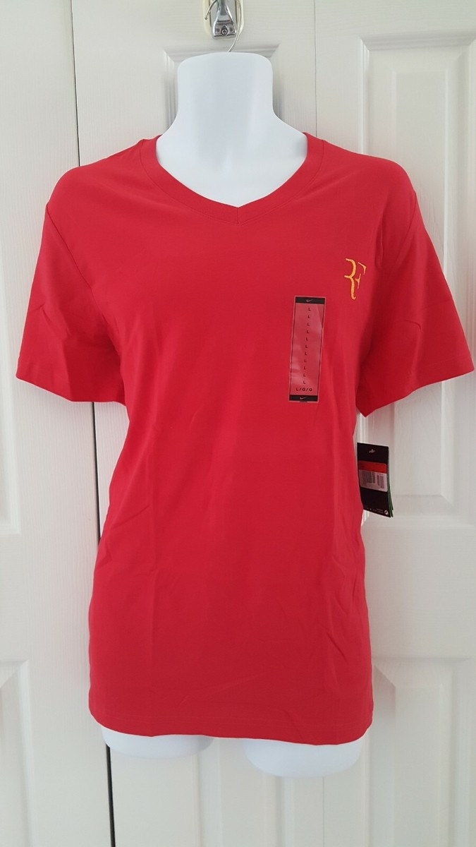 Nike Federer RF Practice Tennis Tee Shirt Fit ORGANIC COTTON VNK