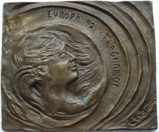 QUADRO PLACCA TARGA SCULTURA FIRMATA G. CATTANI BASSORILIEVO IN BRONZO RARA /86