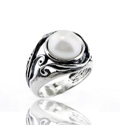 R00526SP SHABLOOL DIDAE Israel Freshwater Pearl 925 Streling Silver Ring R00526SP SHABLOOL DIDAE Israel Freshwater Pearl 925 Streling Silver Ring