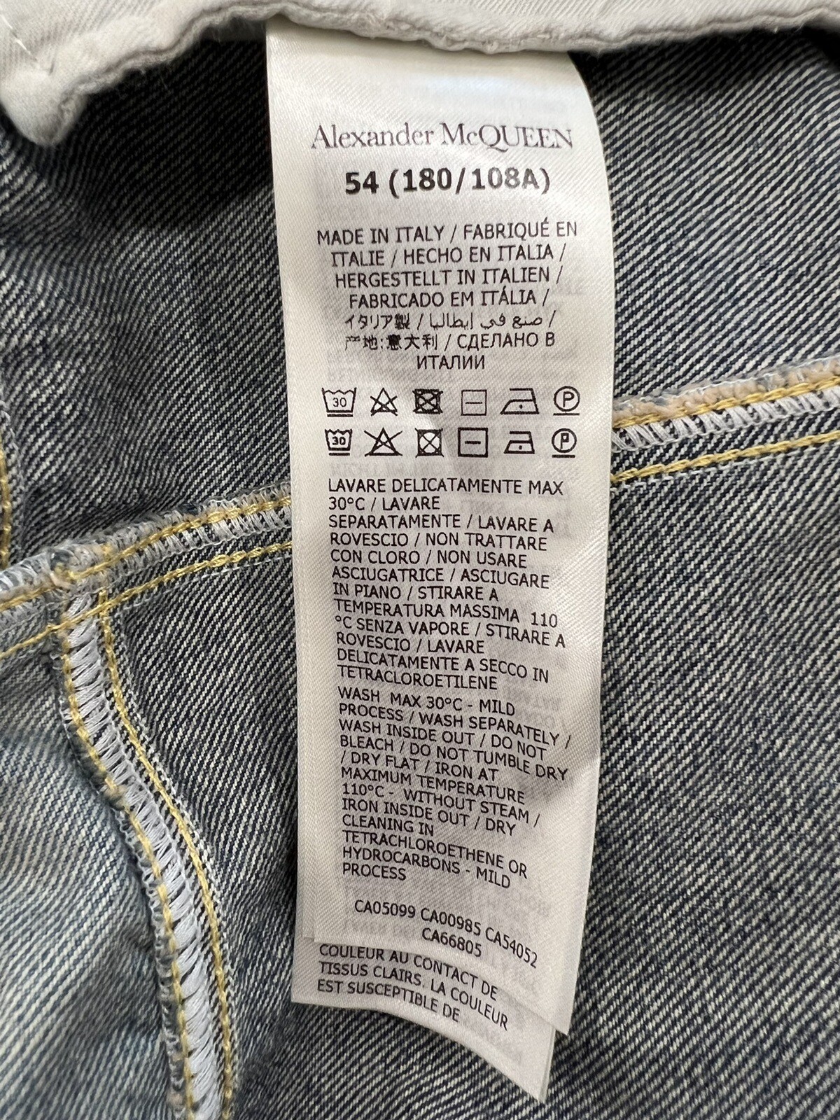 Alexander McQueen patchwork denim jacket. $1990 - image 9