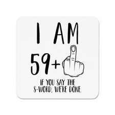 Soy 59 + Dedo Medio 60 Cumpleaños Nevera Imán Broma Ruda Divertida Amigo Papá