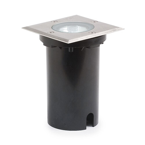 Bodeneinbaustrahler AußEn GU10 Halogen Eckig IP65 Edelstahl Flach Befahrbar-image