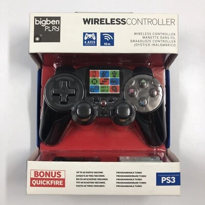 BIG BEN NEUF NEW manette sans fil noir PS3 playstation 3 programmable rétro éclairé