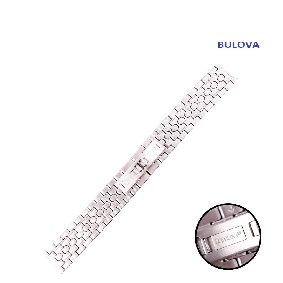 Bracciale svizzero originale Bulova 18 mm, cinturino in acciaio inossidabile ... - Immagine 2 di 4