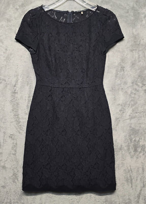 Elie Tahari Dress Womens Size 2 Black Lace Overlay LBD Little Black Dress  Party | eBay