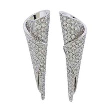 Amazing Ice Cream Cone Design With Shiny White 3.11CT Cubic Zirconia Earrings