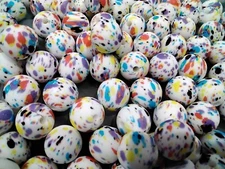 Food Grade Silicone Bead, Chewing Beads For Teethers,12x11.5mm, Spotty, 10pcs 