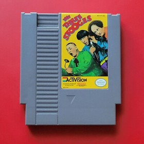 Nintendo NES The Three Stooges Game Box Manual Cleaned Tested Mo Curly Larry