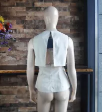 Alexander McQueen Collection 2014 Vintage Cotton Open Back Top Unworn 42IT