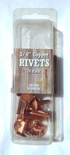 NEW 10 Pack 3/4" Solid Copper Rivets w/ Burrs Sealed Free Shipping