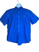 Ralph Lauren BLAKE Blue Red Pony Short Sleeve Button Down Men  s XL