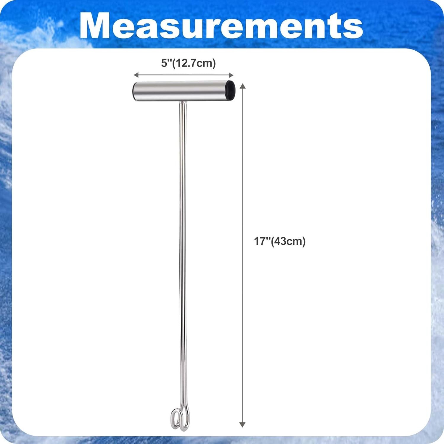 Stainless Steel Fishing Hook Remover，Dehooker Tool,Push/Pull 17, silvery 