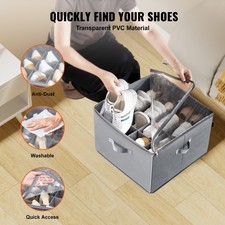 Vevor Sturdy Under Bed Shoe Storage Organizer...