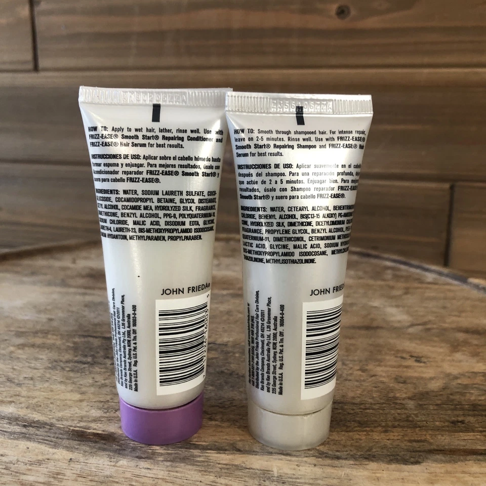 JOHN FRIZZ-EASE CHAMPÚ Y ACONDICIONADOR ARRANQUE SUAVE VIAJE Tamaño 1,5 oz Cada uno Foto 4 de 4