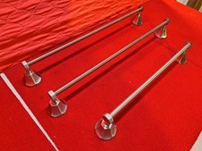3 Used Modern Brushed Nickel Towel Bar Stainl...