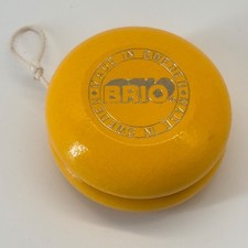 Brio Gelb Jojo Jo-Jo Made in Sweden Holz Vintage selten Holz Spielzeug