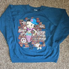 Vintage 1994 Betty Boop Graphic Crewneck Sweatshirt Sz XL Usa Made Rare