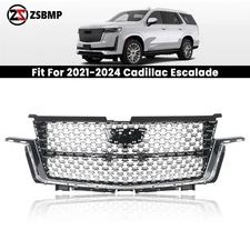 Front Upper Grille Grill For 2021-2024 Cadillac Escalade & ESV Chrome 85000004