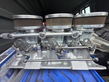 Sb Chevy Barry Grant Demon Six Shooter 3x2 Intake Setup