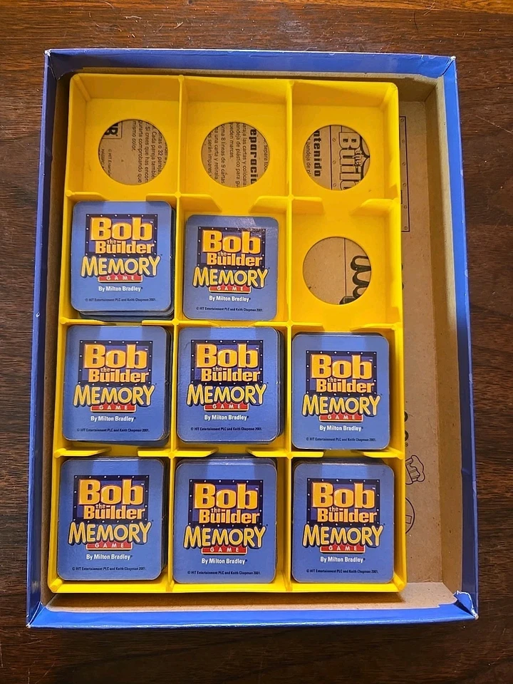 2001 Milton Bradley BOB THE BUILDER Memory Game Hasbro Ages 3 to 6 Complete - Image 2 of 4