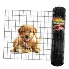 24 Inch x 50 Foot PVC Black Chicken Wire Fencing,Vinyl Fence Rolls,Cattle 0.61 per foot
