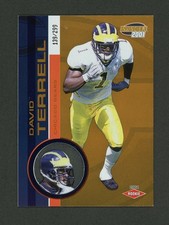 2001 Pacific Invincible David Terrell Bronze Rookie Card #258 - SP / 299