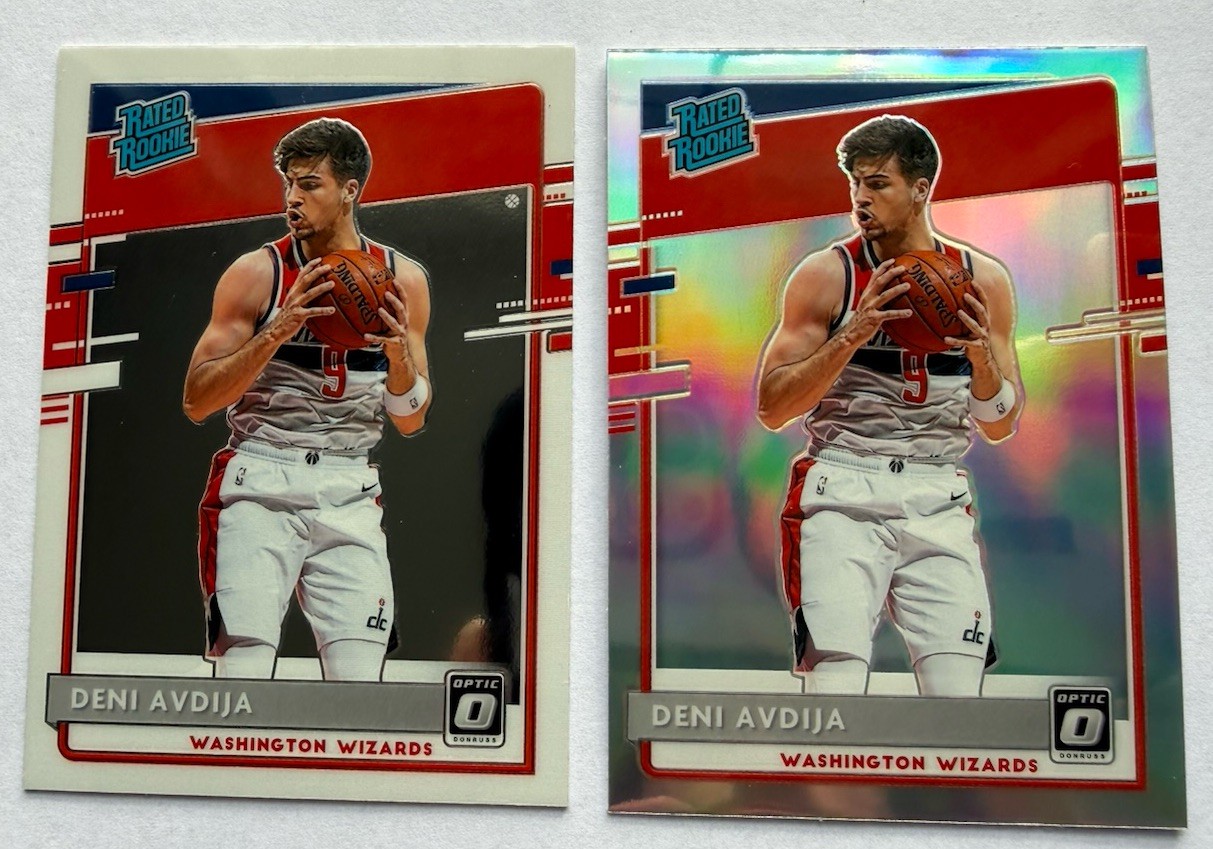 2020-21 Donruss Optic Deni Avdija Base + Silver Holo Prizm Rated Rookie RC #159