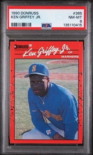 1990 Donruss #365 Ken Griffey Jr. PSA 8 NM-Mint Seattle Mariners HOF