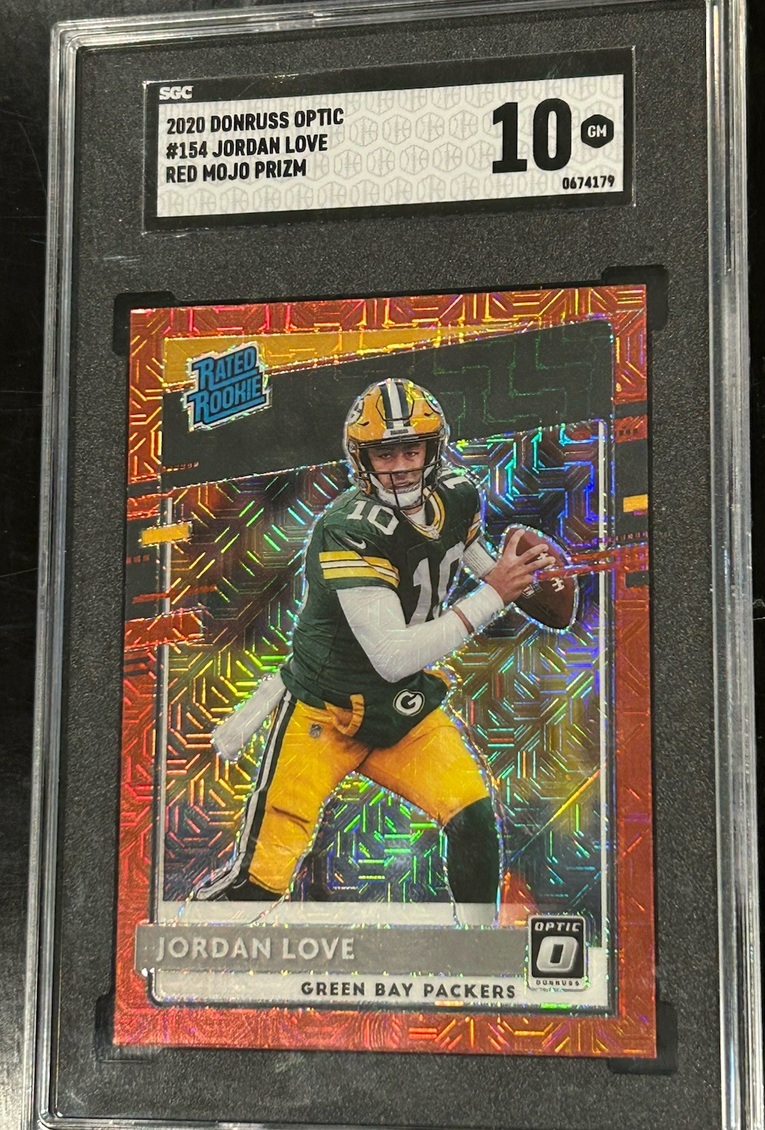 2020 Panini Donruss Optic - Rated Rookies Jordan Love #154 Red Mojo Prizm (RC)