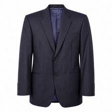 Brooks Brothers Blazer Mens 42L Dark Blue Pinstripe Wool USA 1818 Madison Career