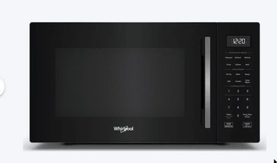 WHIRLPOOL 1-CU FT 900-WATT AIR FRY COUNTER TOP CONVECTION MICROWAVE-BLACK NEW
