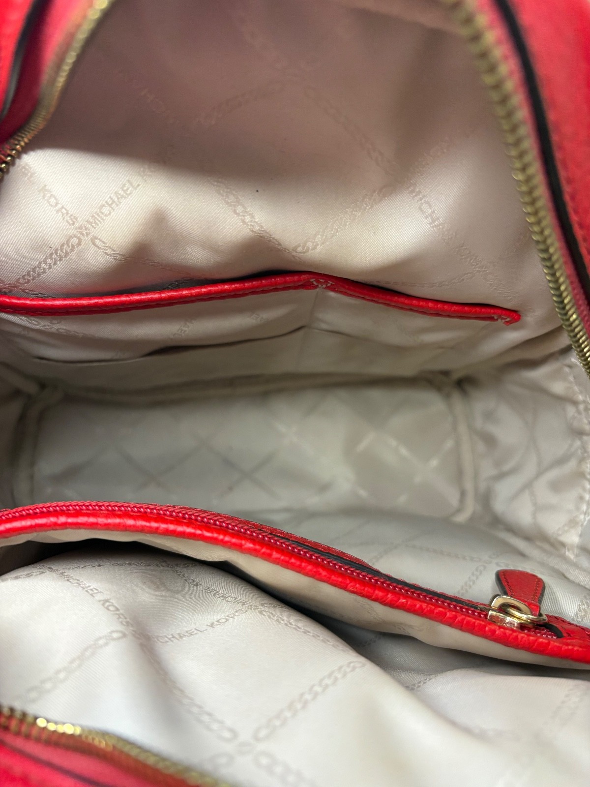 Michael Kors Abbey Medium Back Pack Bright Red! - image 10